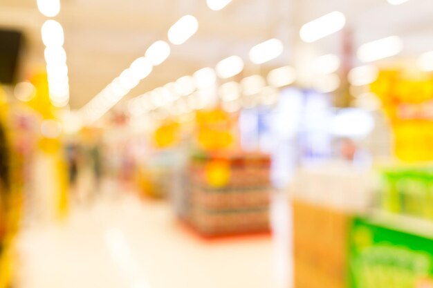 Blurred of supermarket