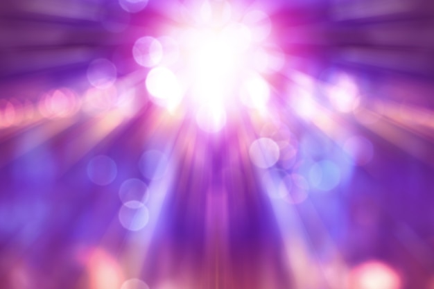 Blurred theater show with purple light on stage, abstract image of concert lighting