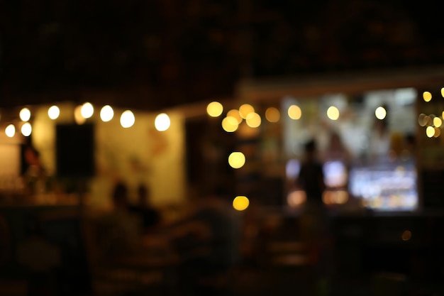 Blurred view of street cafe