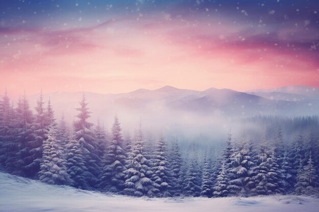 Photo blurred winter background