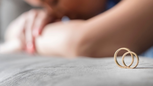 Offuscata donna concetto di divorzio