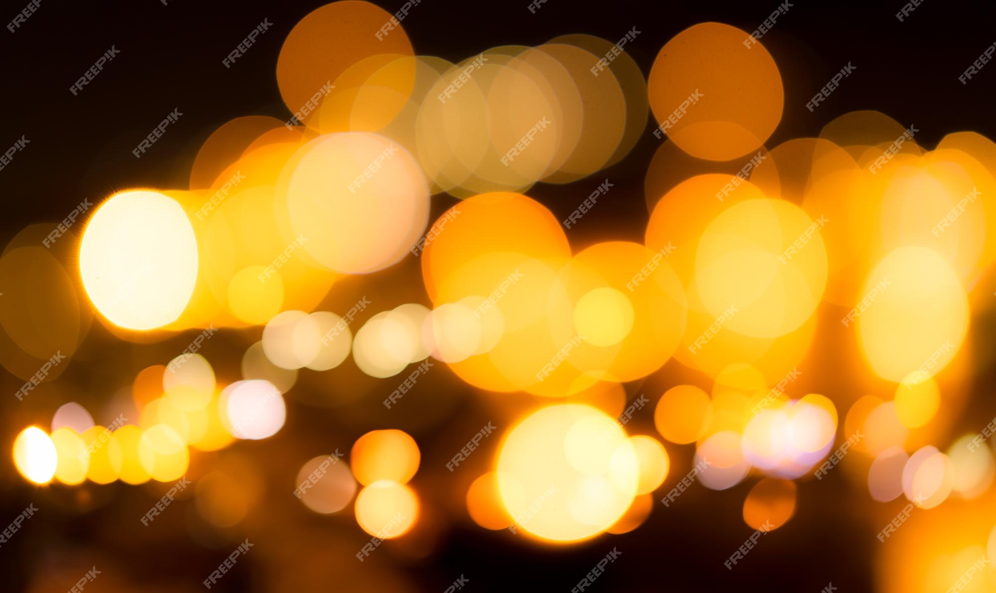 Premium Photo | Blurred yellow bokeh background blur abstract background of  urban light warm light with beautiful