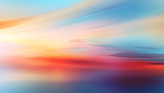 a blurry abstract background of pink orange and blue colors in the style of dramatic skies motion