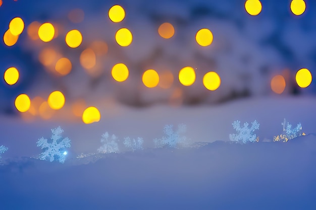Blurry and Beautiful Christmas Light Display Generative AI