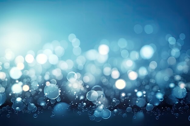 Blurry blue water droplets on a textured background