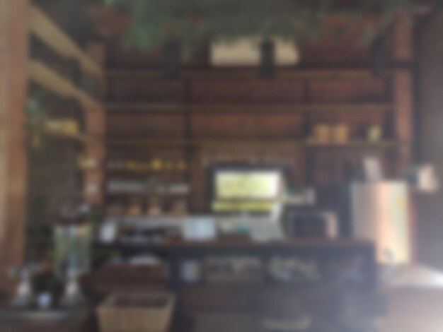 Photo blurry blurred defocused blur background of cafe coffee shop restaurant