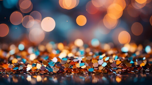 Blurry confetti bokeh lights multicolored blurry light