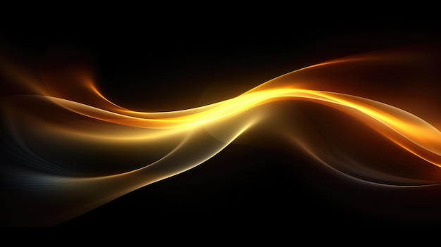 Blurry glowing wave and neon lines abstract 3d wallpaper background Generative AI