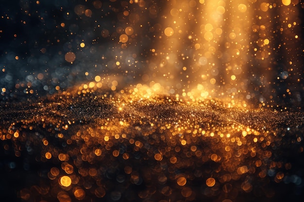 Blurry Gold Glitter Background