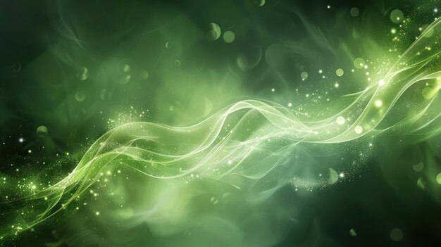 Размытая зеленая волна в движении абстрактный фон
