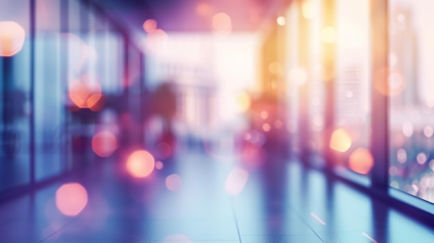 a blurry image of a blurry building with a blur of lights