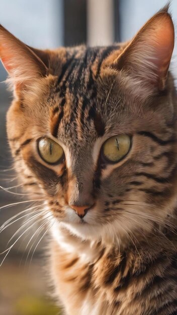 A blurry image of a cat with a blurry background