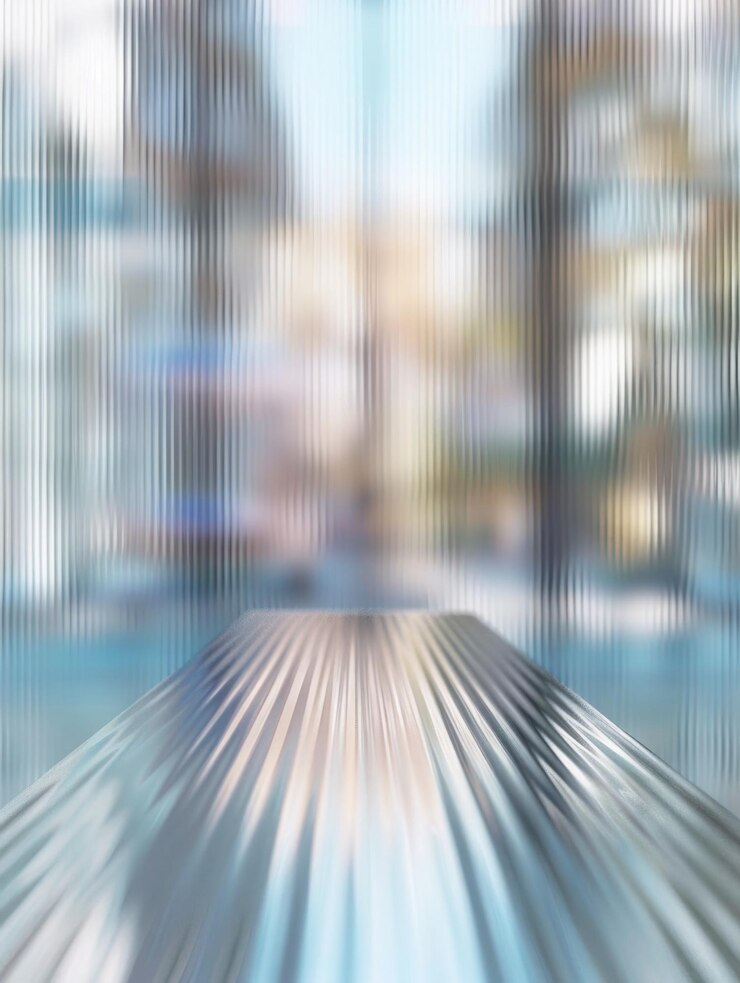 Photo a blurry image of a city street with a glass window