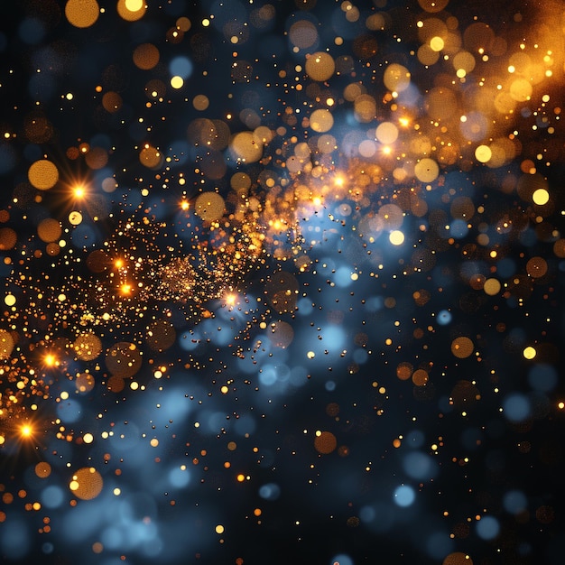 暗い背景のぼんやりした画像と星たちのぼんやりとした背景
