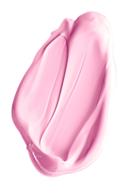 Румяна розовые красоты косметические текстуры изолированы на белом фоне размазанный макияж эмульсионный крем мазок ...
