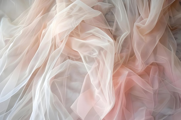 Blush Pink en Rose Gold Tulle Drapery