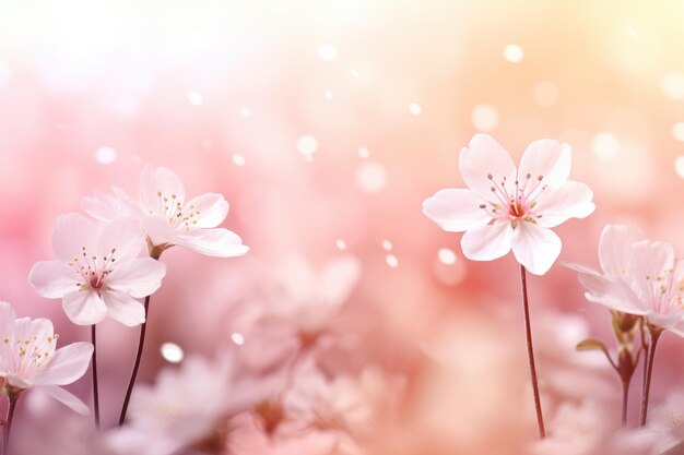 Blushing Cherry Blossoms in Springs Soft Embrace Delicate Floral Dream Generative AI