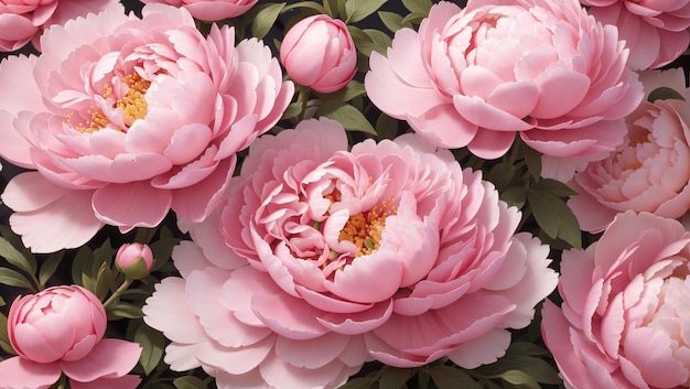 Blushing Peonies A Seamless Symphony of Elegance