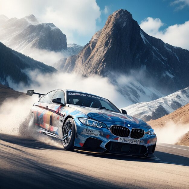 BMW car drifting