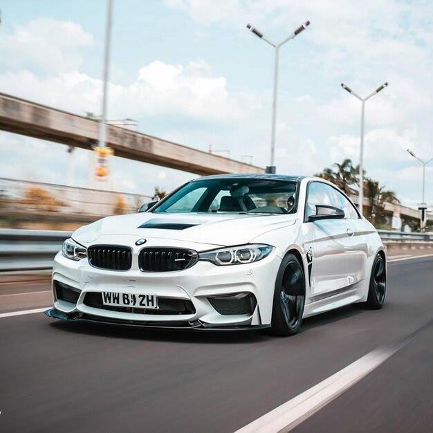 a bmw car in a road