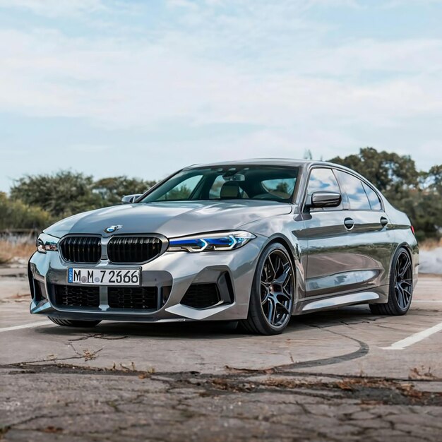 a bmw car in a road