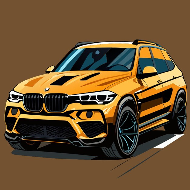 Photo bmw x3 fullbody vector illustration