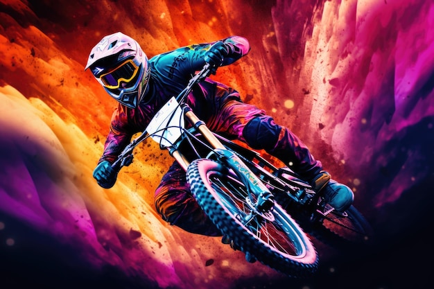 BMX rider sports concept poster