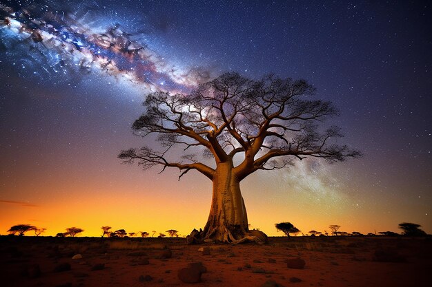 Boab Tree and Milky Way in Kimberley