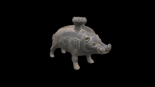 Boar vessel Old Staue Art Feng historical artifact old object