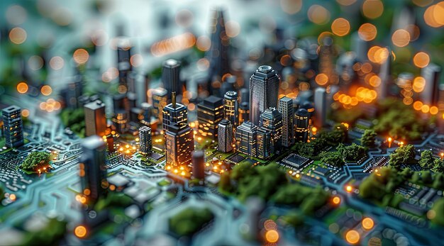 写真 電子回路板 (vray tracing) を搭載した機械装置