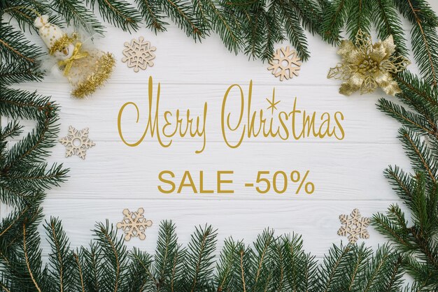 Фото Доска с сообщением merry christmas sale.