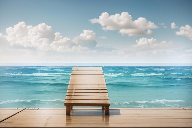 Boards with relaxed sea background