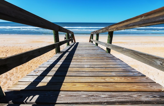 Boardwalk on beach