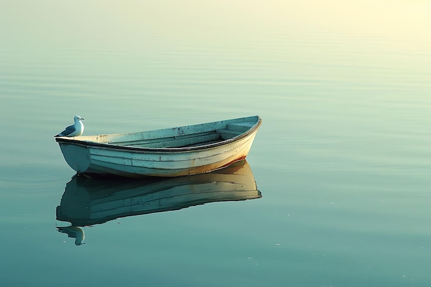 ボートとしてシルエット ドック 影を壁に投げ 長いとSk 優雅な背景のクリエイティブ写真