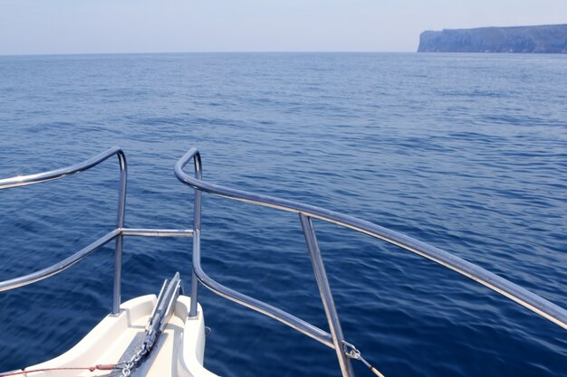 Boat bow in mediterranean san Antonio Cape