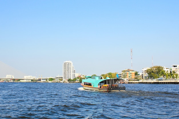 Boat on Chao Phraya river, Bangkok