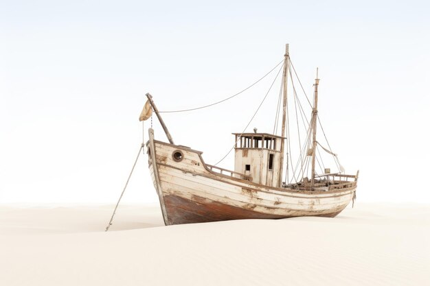 Photo a boat floating on calm waters the boats structure with its mast sails and hull is prominently displayed against a white backdrop isolated on a transparent background png