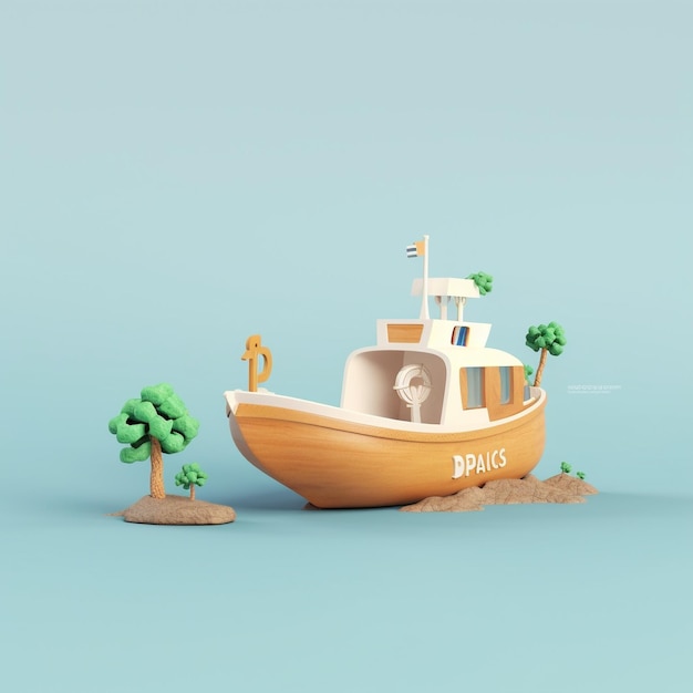 boat illustration HD 8K wallpaper Stock Photographic Image