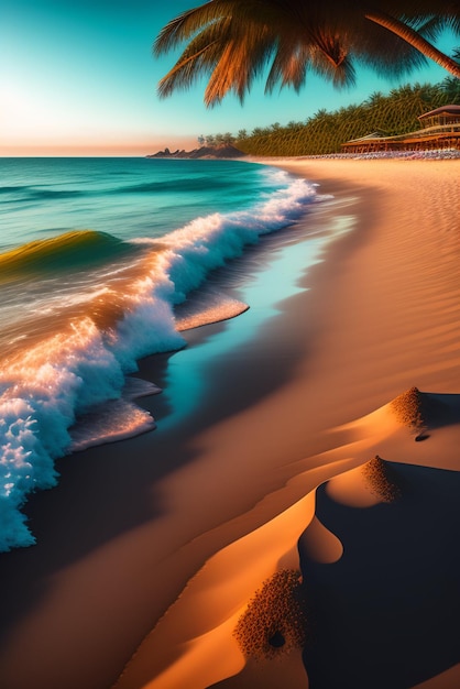 A boat is on the beach in the ocean.