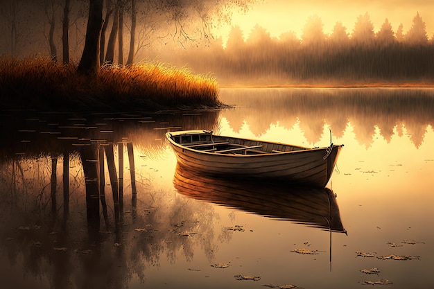 boat on the lake