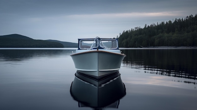 Photo a boat on a lake