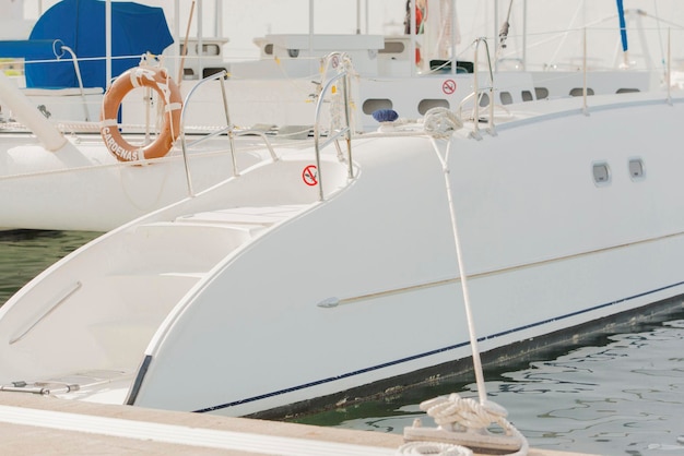 Boat moored on sea