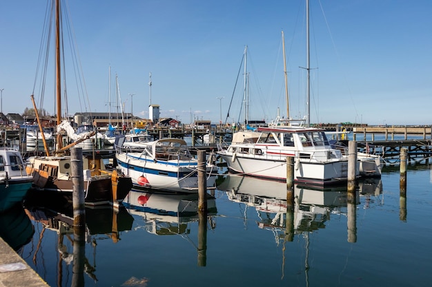 Boat in the port of Bagenkop island of Langeland Denmark