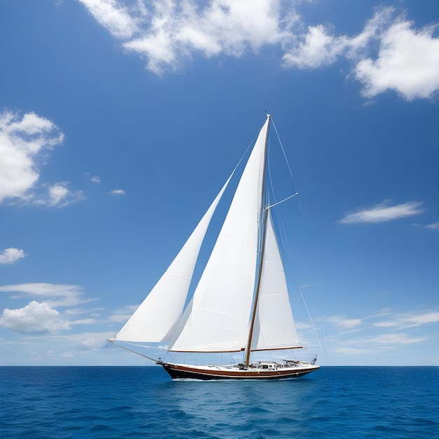 A boat sail in the sea