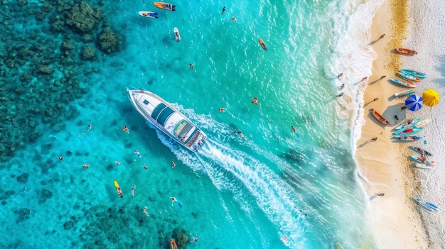 Boat Sailing in Open Ocean