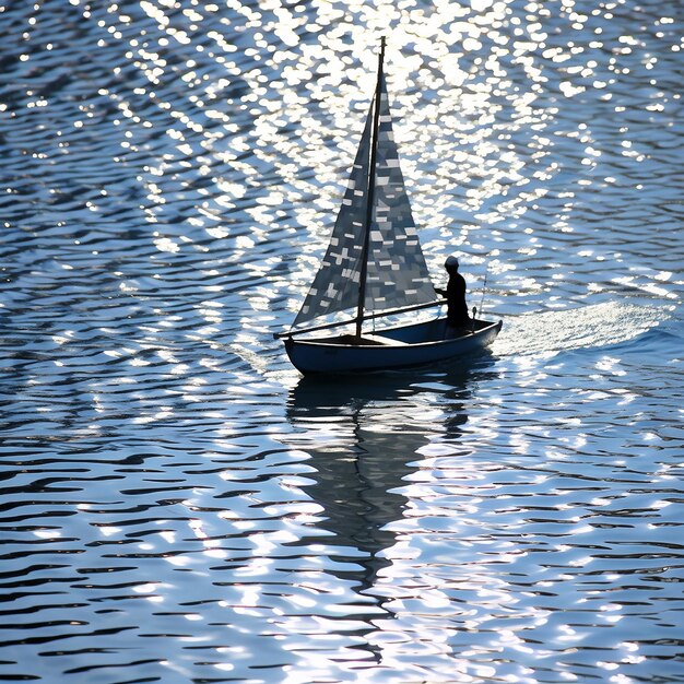 a boat sails