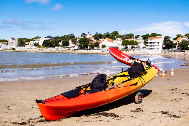 Boat on sea beach