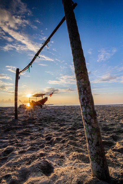 Boat at sunrise