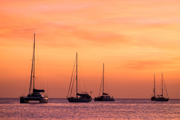 Boat sunset