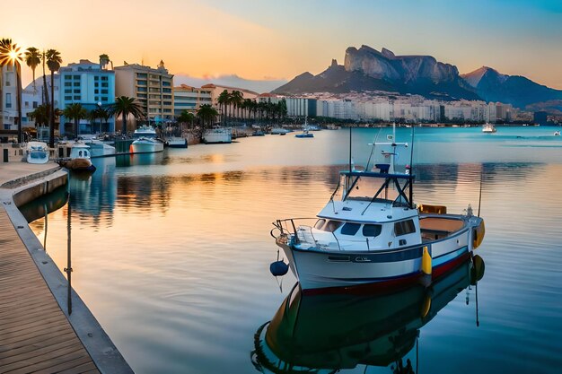 a boat that is sitting in the water